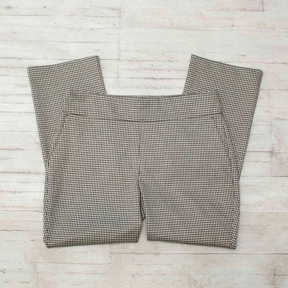 Express Black and White Houndstooth Flare Pants - Picture 2 of 7